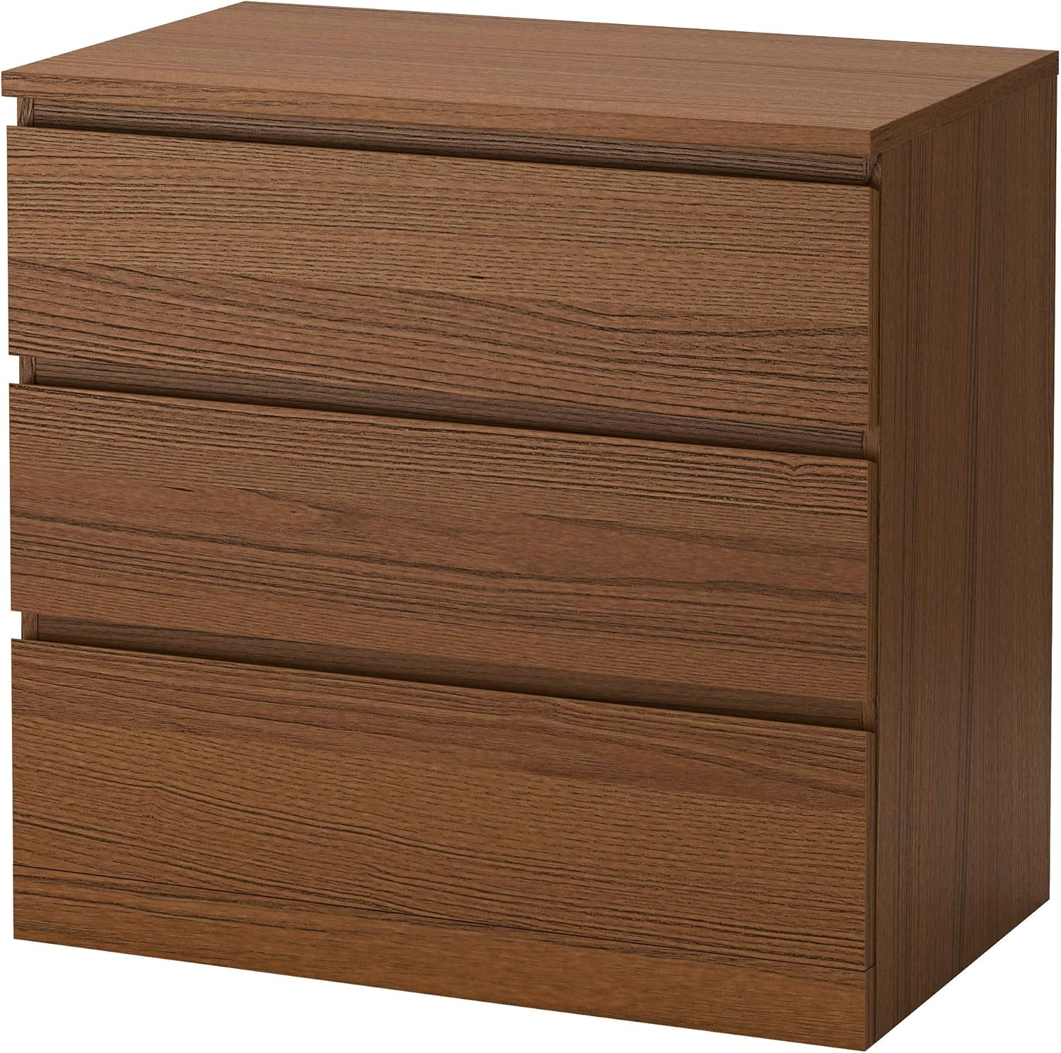 Ikea 603 604 57 Malm 3 Drawer Chest Brown Stained Ash Veneer