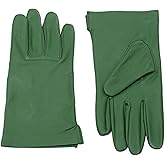 Soft Genuine Leather Women Dress Gloves (Medium, Green)