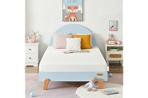 OUUI Twin Mattress, 6 Inch Green Tea Cooling Gel Memory Foam Mattress in a Box for Kids Medium Firm Twin Bed Mattress for Bunk Bed, Trundle Bed, Pressure Relief, CertiPUR-US Certified