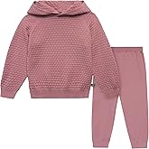 Modern Moments by Gerber Girls' Baby and Toddler Honey Comb Sweater Knit Top and Pant Set