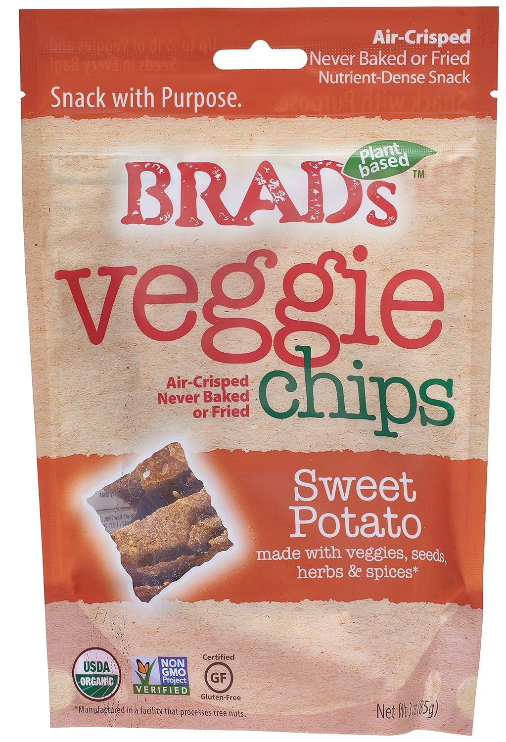 Brad's Raw Chips, Sweet Potato, 3 Ounce