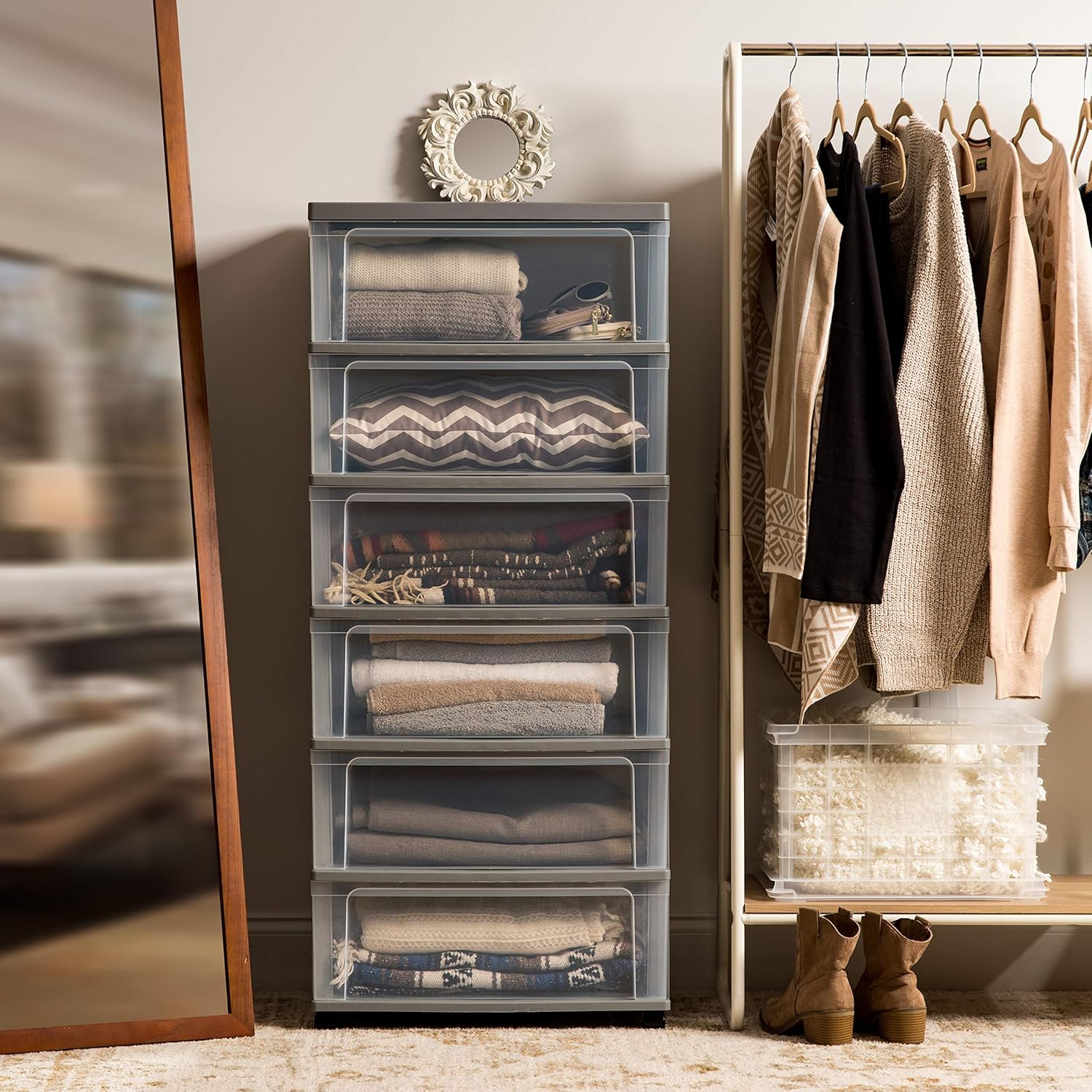 IRIS USA NC-3 3-Drawer Narrow Cart, 2 Pack, Black, 2 Count: Home & Kitchen