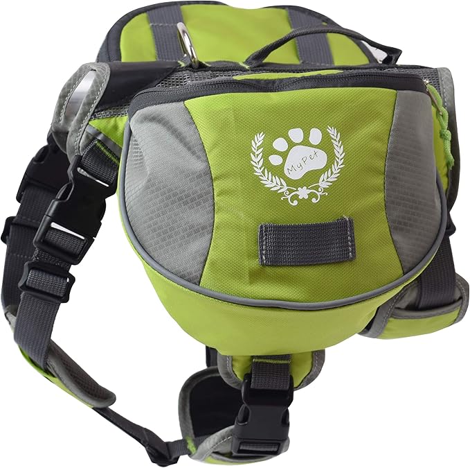BLACKDOGGY Waterproof Dog Saddle bag Adjustable Dog Harness Backpack