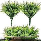 MAQIHAN 10PCS Fake Fern Outdoors - Ferns Artificial Plants for Outdoor Ferns That Look Real Boston Faux Fern Stems Indoor Nea