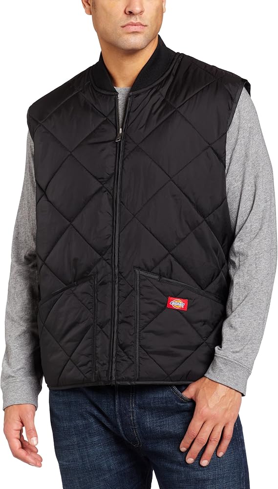 Dickies Men's Diamond Quilted Nylon Vest Big Black XXXL Amazon.co.uk Clothing