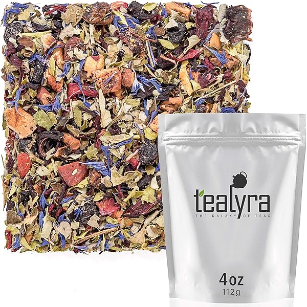Raspberry Relaxation Herbal Tea - Caffeine Free Blend With Lemon Verbena & Hibiscus