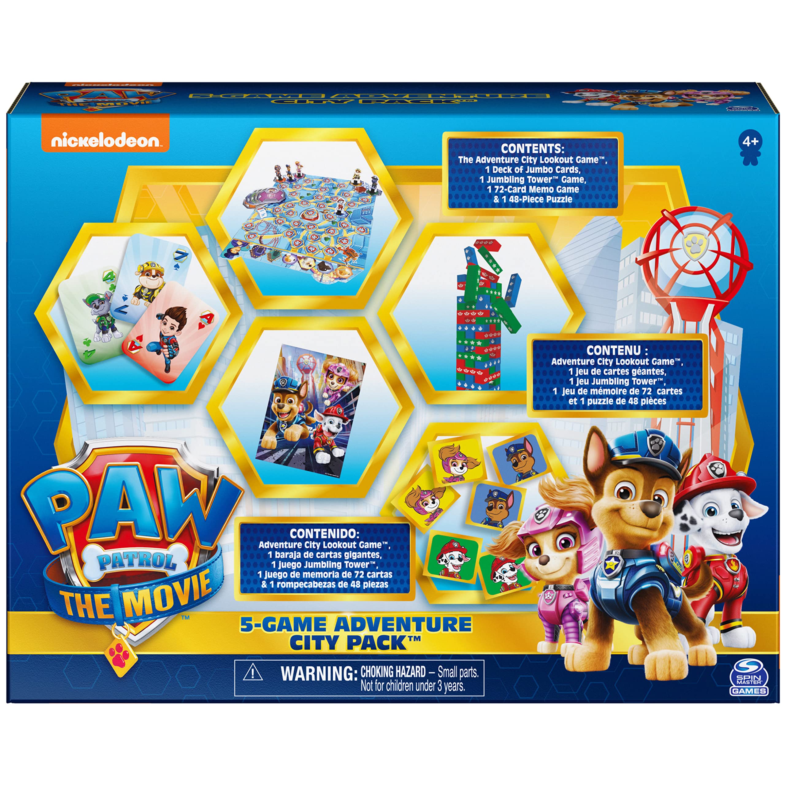 Spin Master Games Paw Patrol: The Movie 5-Game Adventure City Pack, Multicoloured