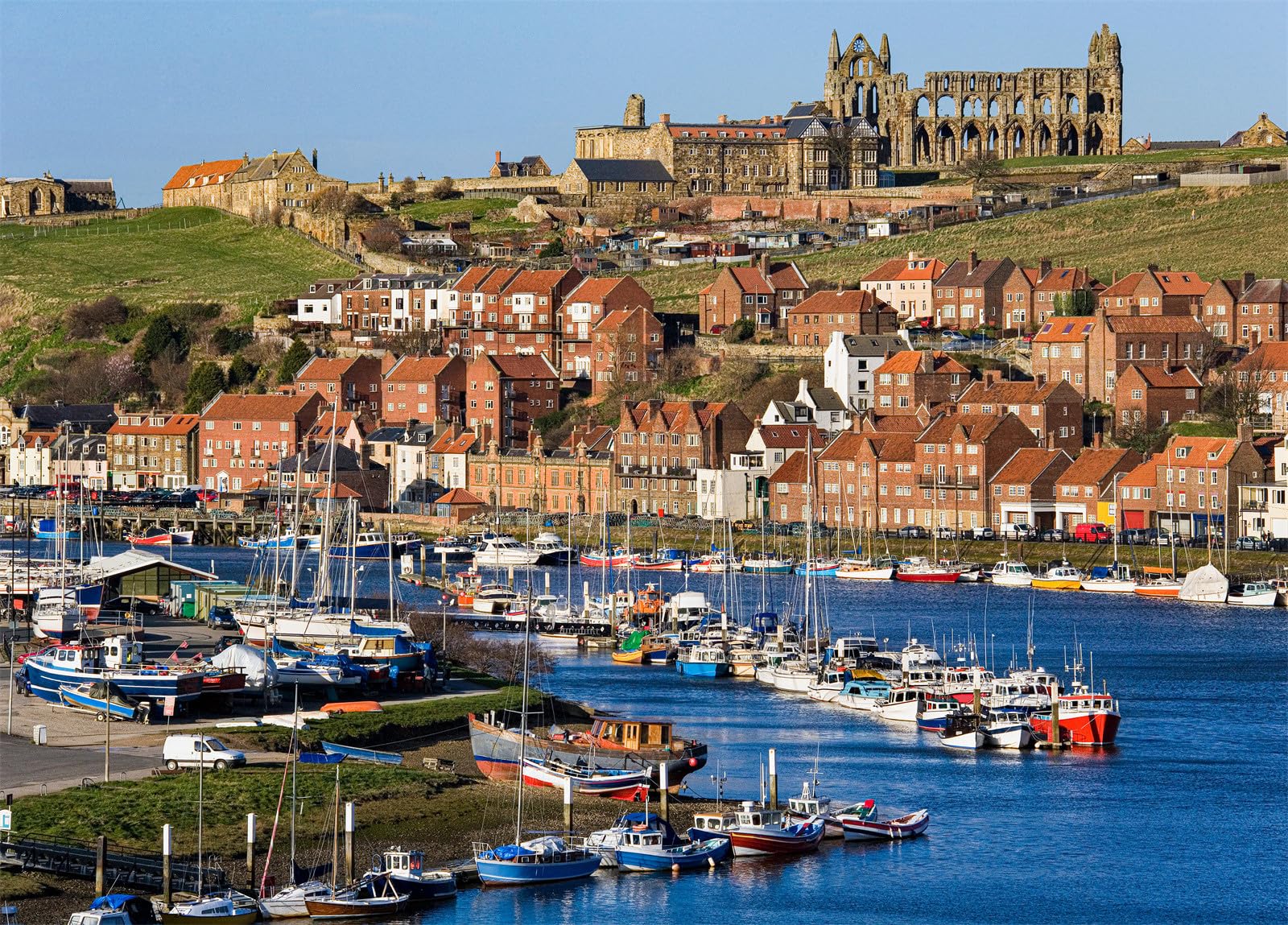 Whitby Jigsaw Puzzles for Adults 1000 Jigsaws Whitby Abbey Ruins 1000 Piece Jigsaw Puzzles for Adults Gifts — image 1