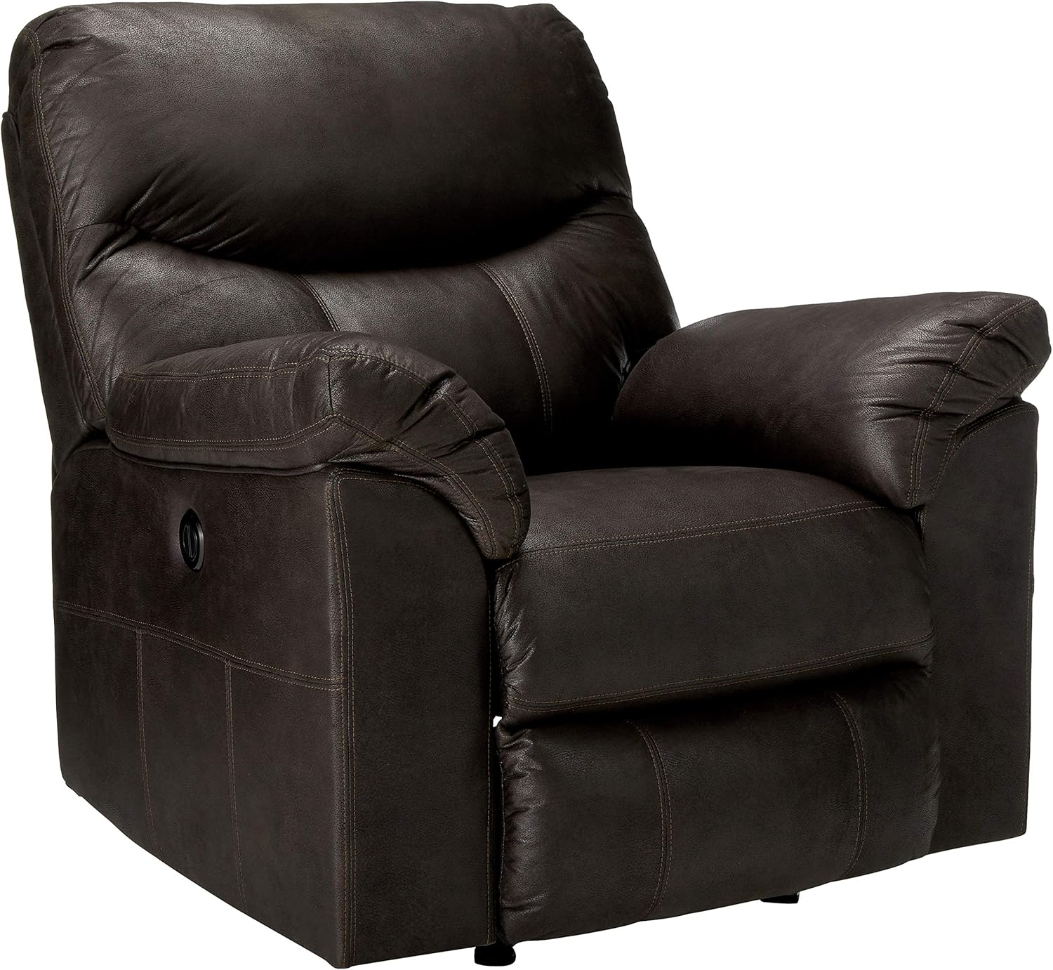 Signature Design by Ashley - Boxberg Contemporary Faux Leather Power Rocker Recliner, Dark Brown