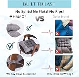 HAMO Seat Pad Cushions for Dining Chairs 4 Pack 40x40 cm Grey9 view 2