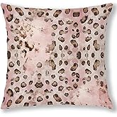 efgthyjdh Trendy Leopard Pillow Covers 18x18, Cheetah Print Room Decor, Funky Y2k Textured Blush Pink Leopard Aesthetic Decorative Throw Pillow Covers Pillowcases for Girly Bedroom Dorm Apartment