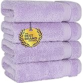 Cotton Paradise Hand Towels for Bathroom, 100% Cotton Turkish 4 Piece Hand Towel Set, Soft Absorbent Face Towels, Lilac Hand Towels