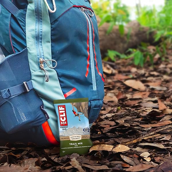 CLIF BAR – ENERGY PROTEIN BARS – TRAIL MIX – MADE WITH ORGANIC OATS – ENERGY BARS – NON-GMO – (5 PACK)