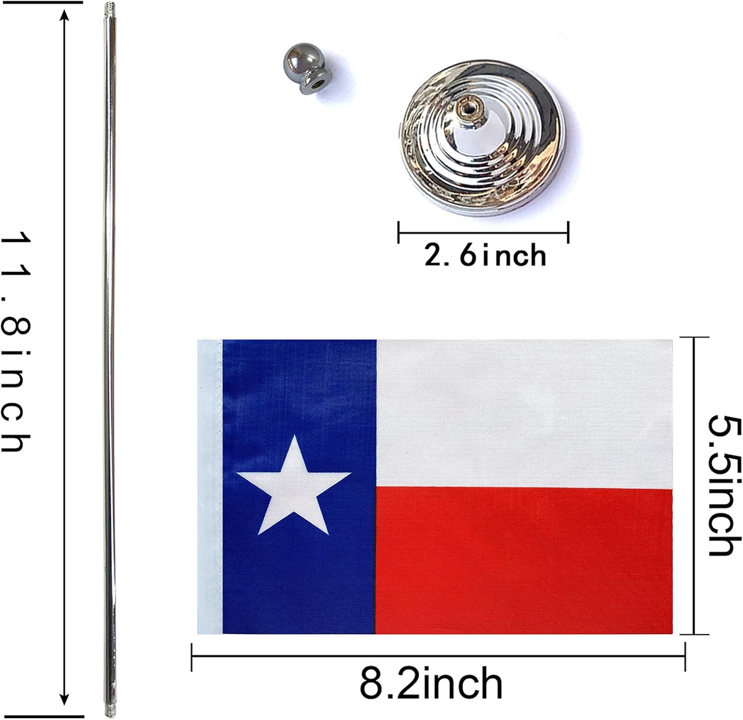 LoveVC Texas State Desk Flag Small Mini Office Table Flags with Stand Base,2 Pack: Garden & Outdoor