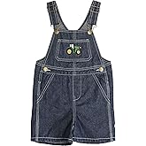 John Deere Kids Clothes, Denim Overalls In Toddler and Child Size, Classic Jeans Blue Wash with Bib Pocket