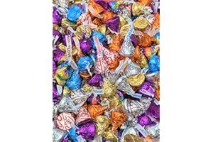 QUEEN JAX Hershey Kisses Bulk Chocolate Candy Variety Pack - 5 Lb Hersheys Kisses Bulk MIlk Chocolates, White Chocolate and Dark Chocolate Candy Kisses Chocolate Bulk - Chocolate Candy Bulk - Hershey's Kisses