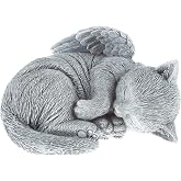 Pure Garden Outdoor Cat Memorial Stone, Gray, 8&rdquo; x 6.5&rdquo; x 4.5&rdquo;
