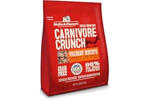 Stella & Chewy's Freeze-Dried Raw Carnivore Crunch Grass-Fed Beef Recipe Dog Treats – 3.25 oz. Bag