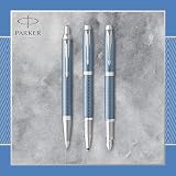 Parker IM Ballpoint Pen Blue Grey Chrome Trim Medium Point Gift Box view 4