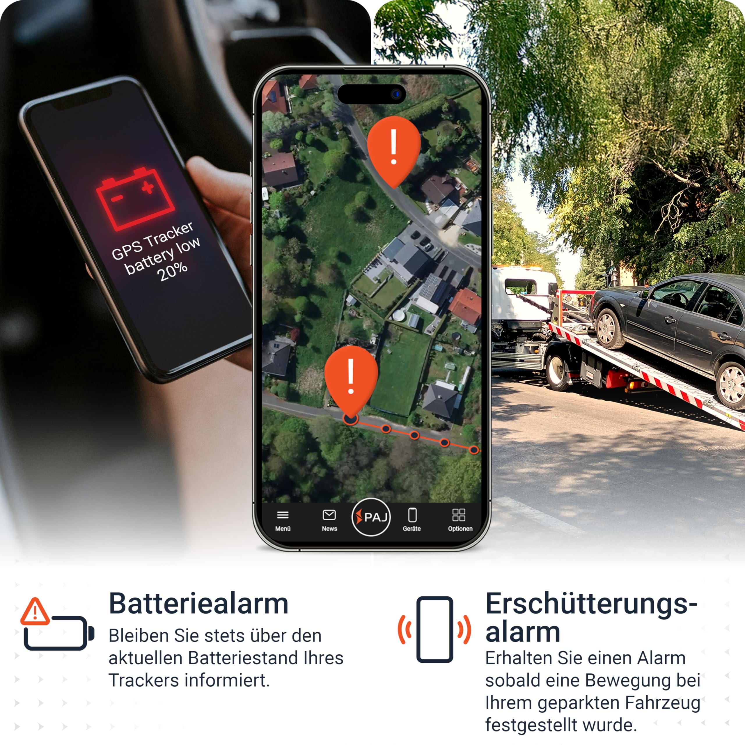 PAJ GPS - Power Finder 4G magnetischer Langzeit GPS-Tracker, Echtzeitortung für Oldtimer, Auto, Fahrzeuge, Boote, Anhänger, LKWs etc, bis zu 90 Tage ohne Aufladen, Alarmbenachrichtigungen per App 4