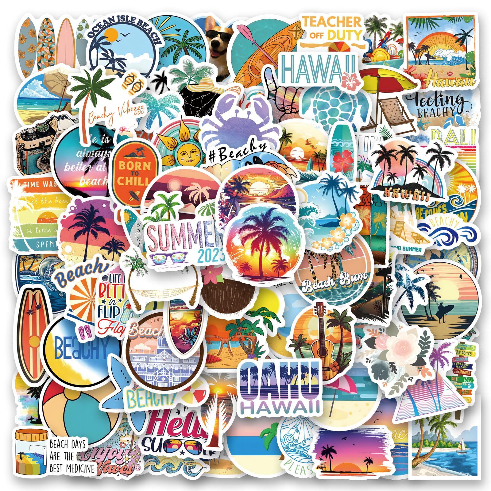 Photo 1 of **150 Pcs Summer Beach Stickers Pack | Hawaii Graffiti Vinyl Stickers for Scrapbook,Journaling,Laptop,Bumper,Skateboard,Water Bottles,Computer,Phone,Cartoon,Hard hat,Car Stickers
**wiggle candles