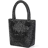 Evening Bags Women Handbag Clutch Purses for Ladies Formal Dressy Wedding Sparkling Party Cocktail Prom Wristlet Handbag Mini Tote Bag Black
