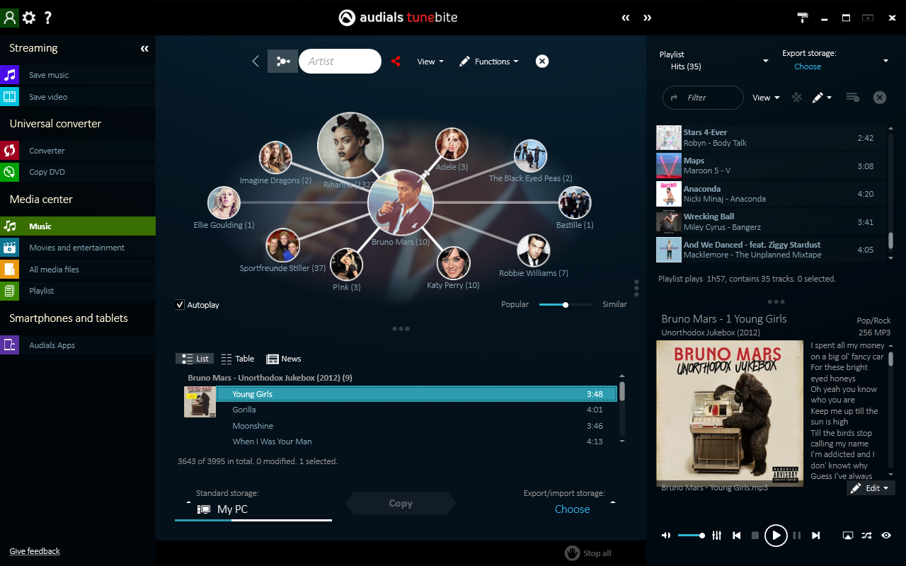 Audials Tunebite 2016 Premium: Low-price Recorder for Recording Music Streams with Audio Format Converter [Download] - Thumbnail 7