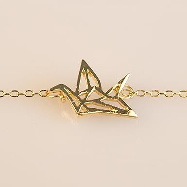 Kette Origami Kranich Gold Amazonde Bekleidung