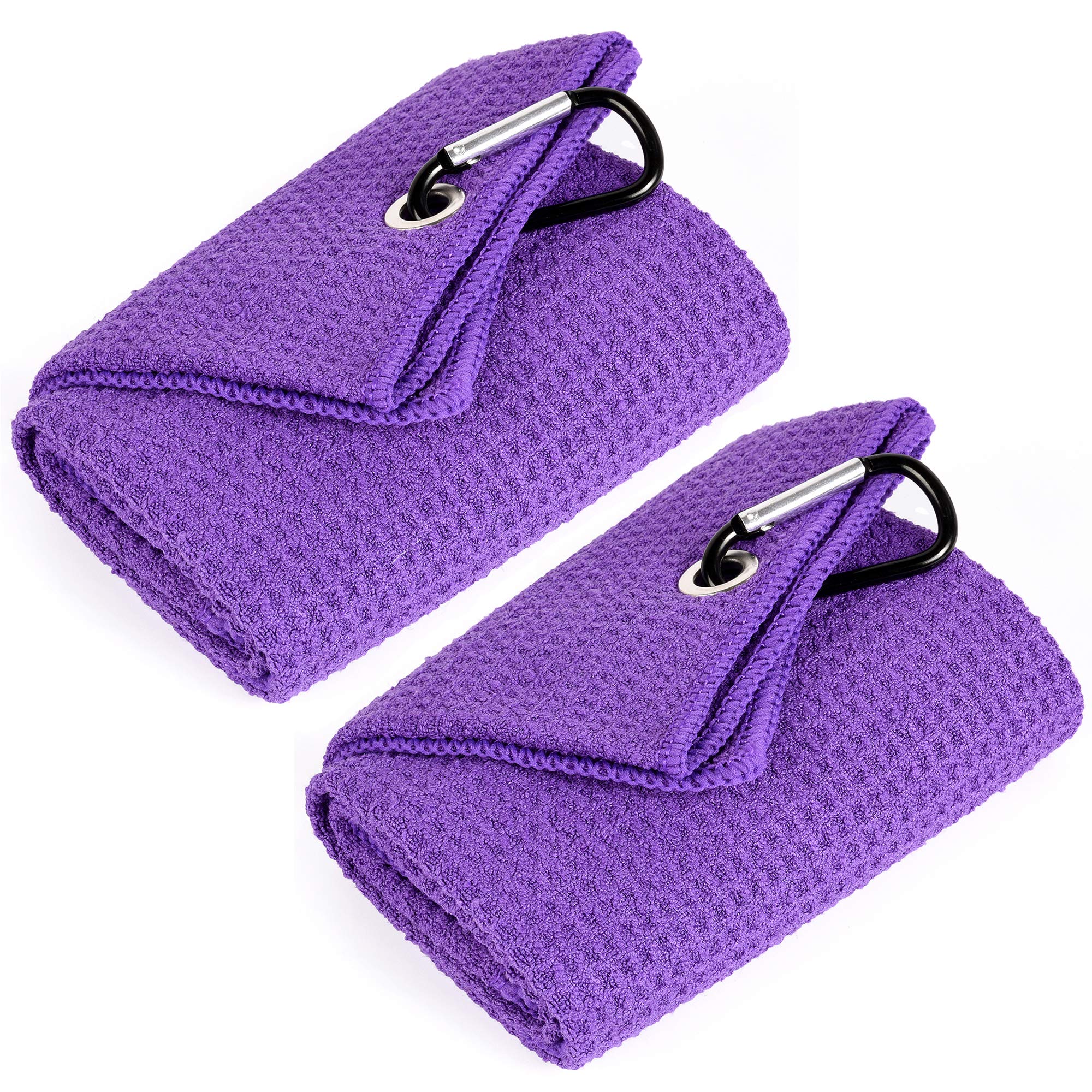 Mile High Life Golf Towel | Tri-fold Waffle Towels | Premium Microfiber Fabric | wiith Heavy Duty Carabiner Clip