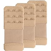 SAMGU Women's Bra Extenders 2 Hook / 3 Hook / 4 Hook / 5 Hook / 6 Hook, Soft Stretchy Back Bra Extension Strap