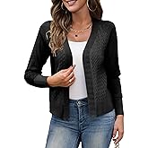 CPOKRTWSO Women's Cardigan Sweaters Lightweight Casual Long Sleeve Cable Knit Open Front Cardigans for Women Trendy(S-XL)