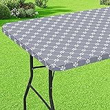 misaya Rectangle Vinyl Table Cloth, Elastic Fitted