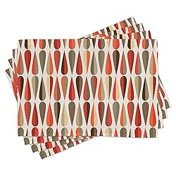 Ambesonne Retro Table Runner & Placemats, Sixties