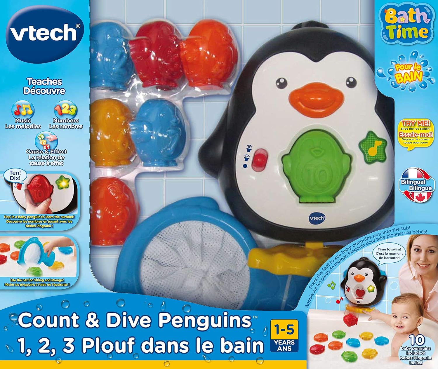 vtech penguin bath toy