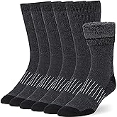 Buttons & Pleats Wool Socks for Men & Women Merino Thermal Warm Cozy Winter Boot Sock
