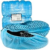 Safeko Premium Disposable Boot & Shoe Covers Booties, Durable, Non-Slip, Non-Toxic, Recyclable Protectors, Fits Most Shoes - Blue - Pack of 100 (50 Pairs)