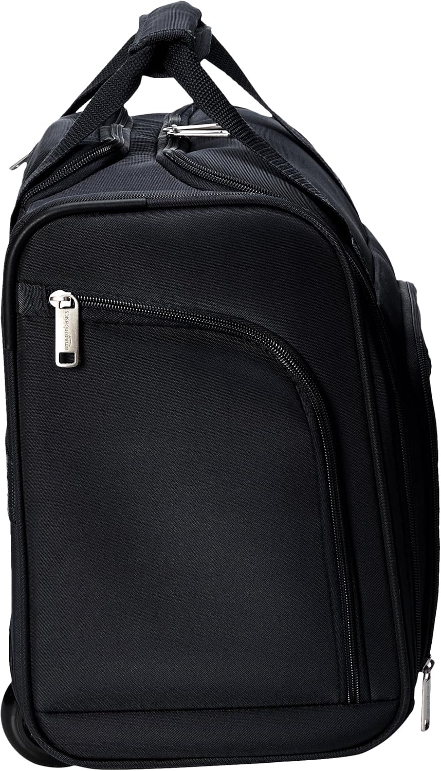  |  Basics Underseat Carry-On Rolling Travel Luggage Bag with Wheels, 14 Inches, Black | Carry-Ons
