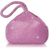 BABEYOND Women's Rhinestone Clutch Triangle Sparkly Glitter Evening Bags | Stylish Elegant Triangle Wristlet Purse Evening Handbag for 1920s Party Prom Wedding Cocktail Party Banquet Formal Events