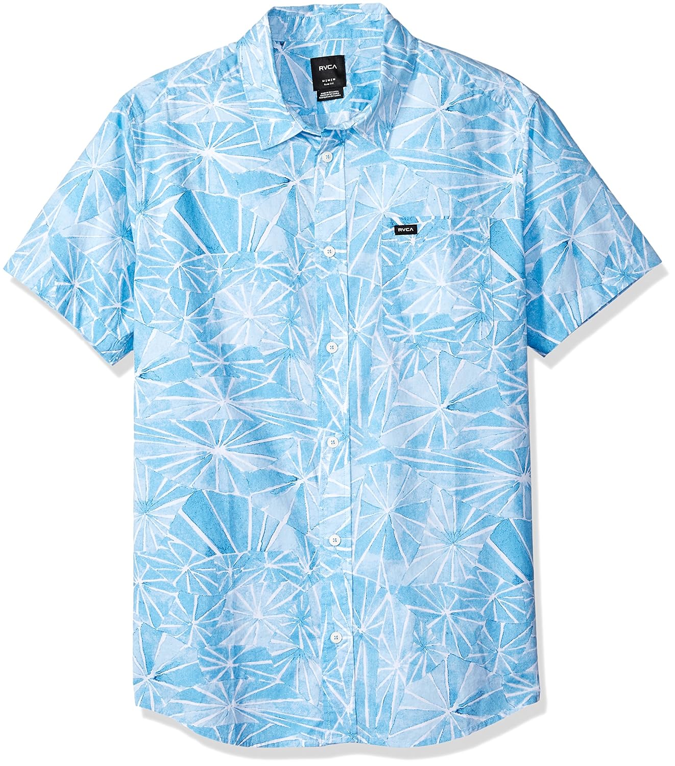 RVCA Mens Blade Short Sleeve Woven Button Up Shirt