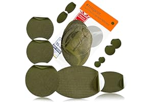 aZengear Repair Patches - Waterproof, Self-Adhesive, Tear-Cold-Heat-Resistant Polyester Fabric to Fix Down Jacket, Puffer, Snowsuit, Shoe, Tent, PVC, Clothing, Upholstery (Olive Green)