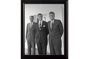WESELLPHOTOS President John F. Kennedy (JFK), with Brothers 8x10 Framed Photograph