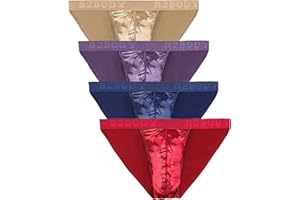 B2BODY Mens Satin Sport Bikini Small to 4XL Silky Sexy Mens Underwear Multi Pack