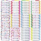 NCPLYGOU 96pcs Friendship Beaded Bracelets Colorful Bracelets Bulk Stretch Bracelets Stackable Boho Bracelets Party Gifts Friends Gifts