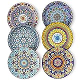 glowworm Dinner Plates Set of 6, 8.5 Inch Ceramic