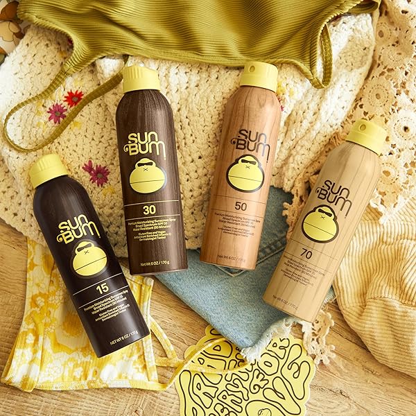 SUN BUM ORIGINAL SPF 30 SUNSCREEN BODY SPRAY – BROAD SPECTRUM MOISTURIZING SUNSCREEN WITH VITAMIN E – HAWAII 104 ACT COMPLIANT (MADE WITHOUT OCTINOXATE & OXYBENZONE) – 6 OZ