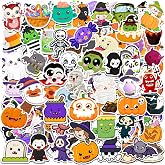 Halloween Party Favors, Halloween Stickers,100PCS Vinyl Waterproof Stickers | Halloween Stickers for Kids, Halloween Crafts Games Toys Gifts Treats Party Supplies,Halloween Goodie Bags Stickers for Kids