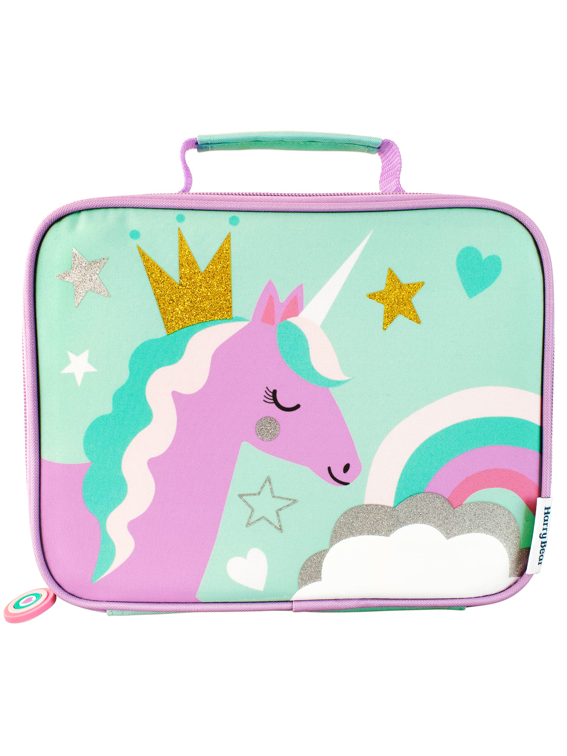 Harry Bear Girls Princess Unicorn Lunch Bag Kids School Lunch Box Multicolour One Size