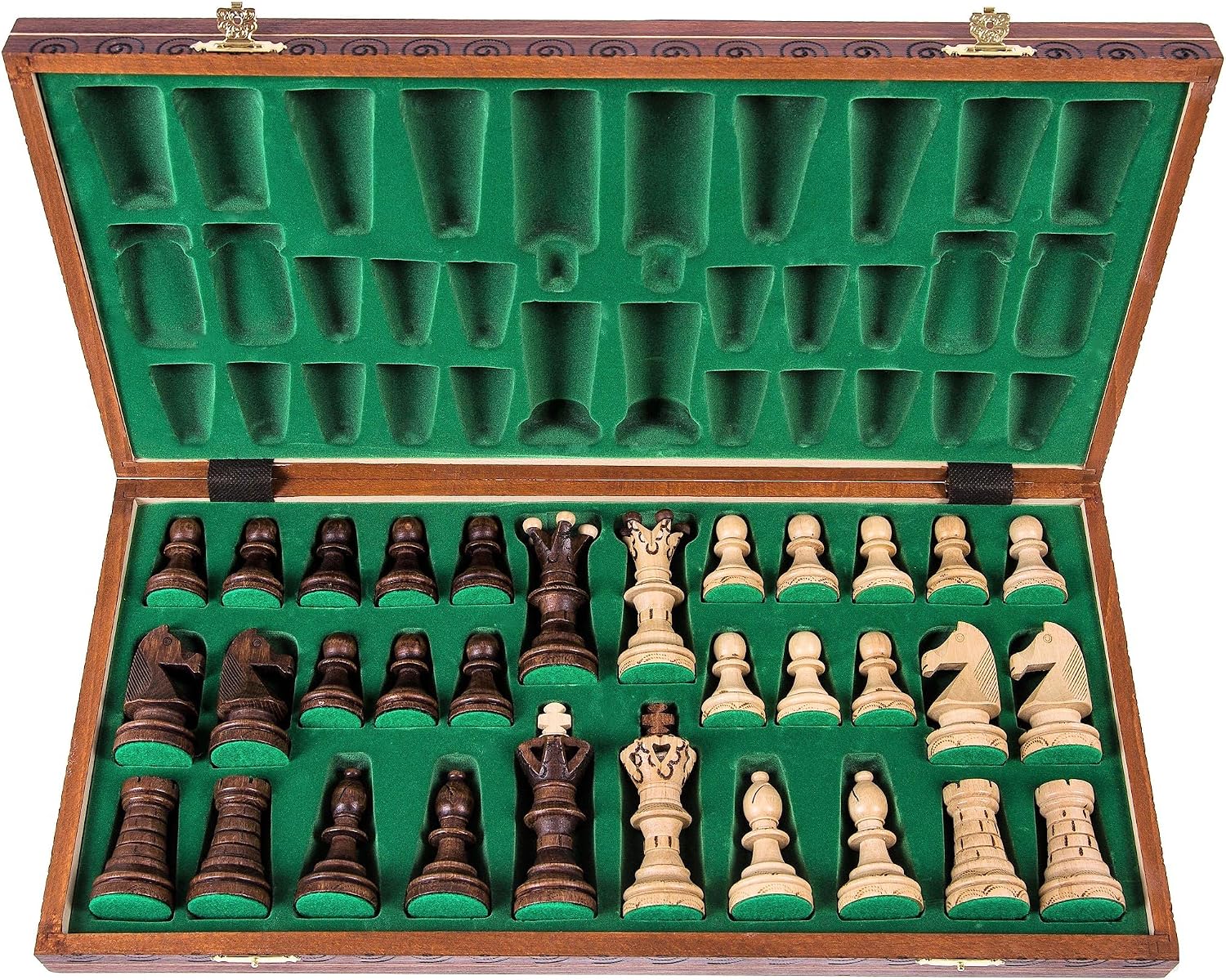 SQUARE - Wooden Chess Set - AMBASADOR LUX - 52 x 52 cm - Chessboard & Chess Pieces - Image 4