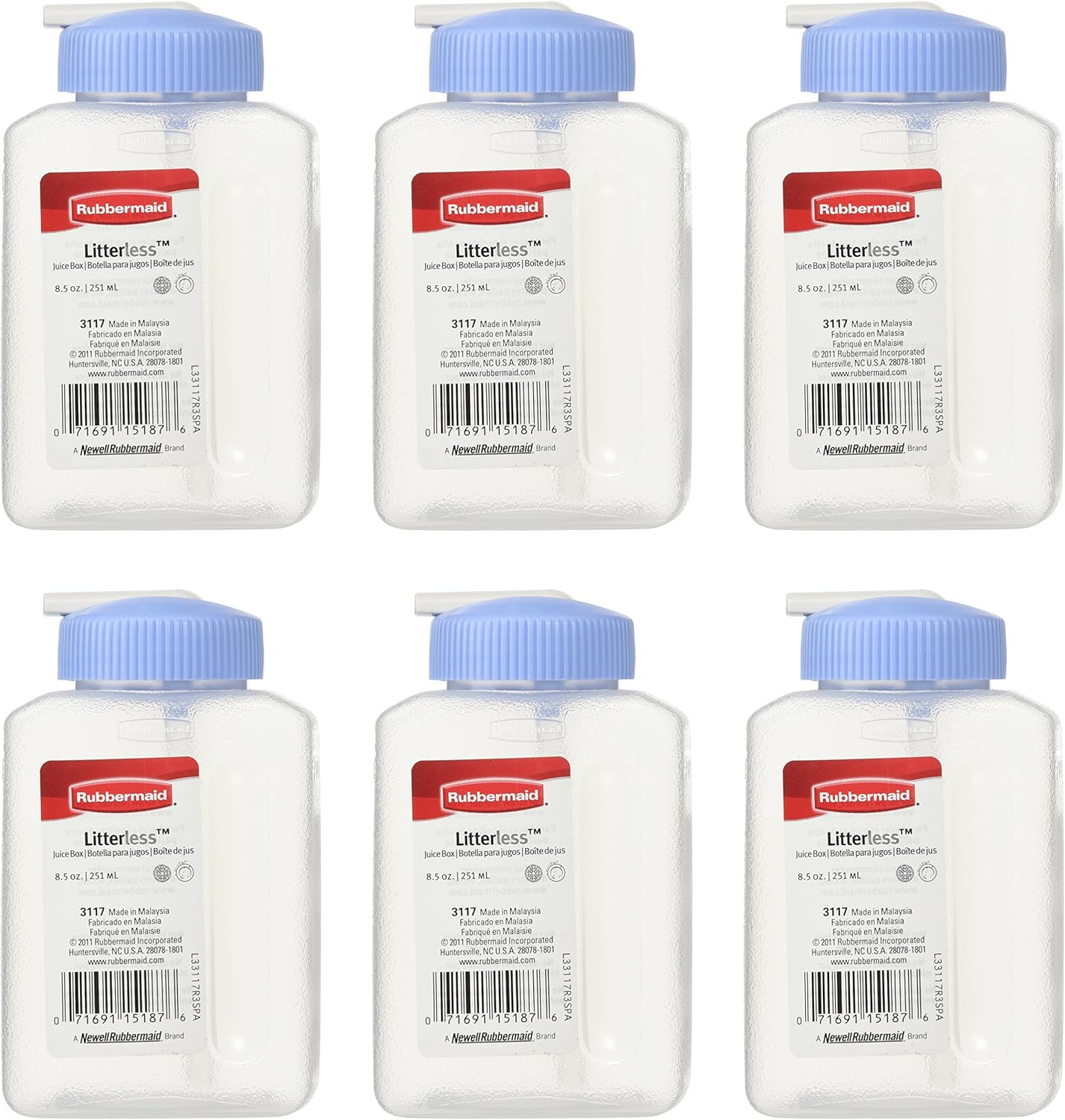 Rubbermaid Serving Saver Juicebox, 8.5 -Ounces (Pack of 6): Sports Water Bottles: Kitchen & Dining