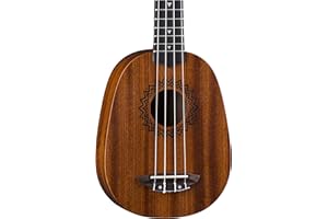 LUNA GUITARS Luna Vintage Mahogany Soprano Pineapple Ukulele, Satin Natural